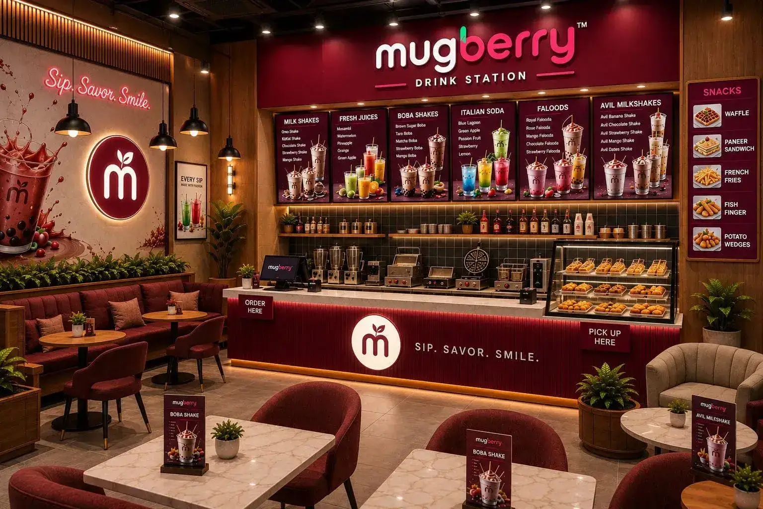 Inside a Mugberry store