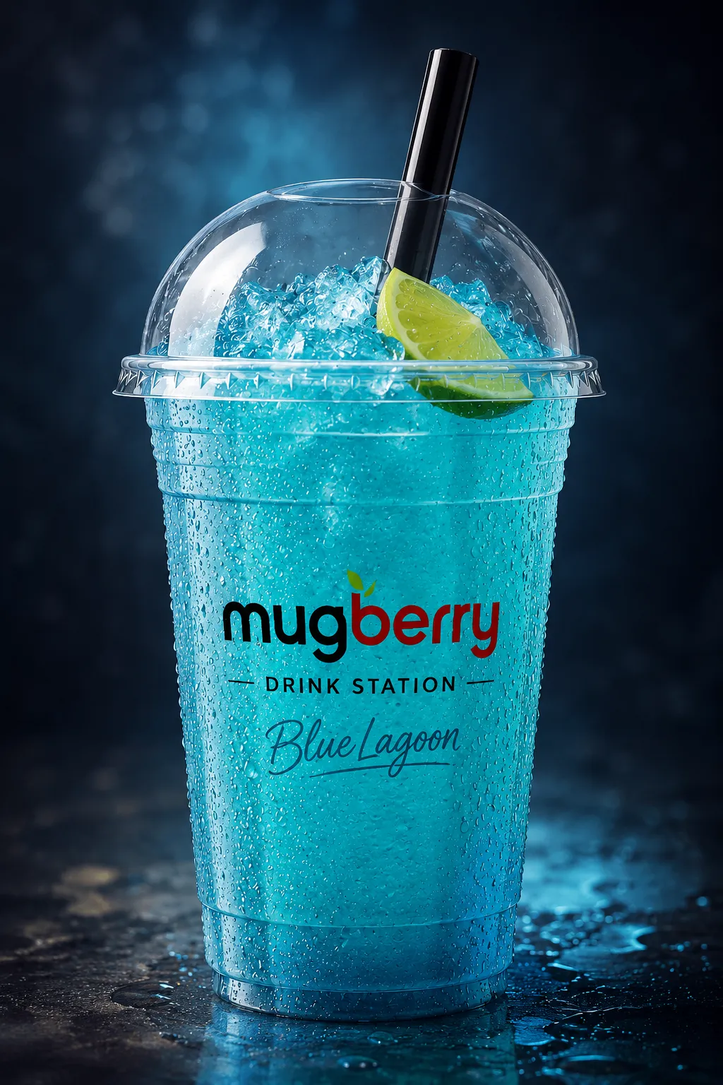 Blue Lagoon popping boba refresher